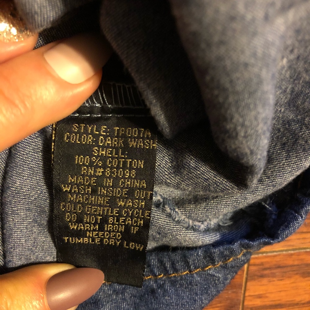 Miss Posh Denim Button Down Shirt - Picture 7 of 8